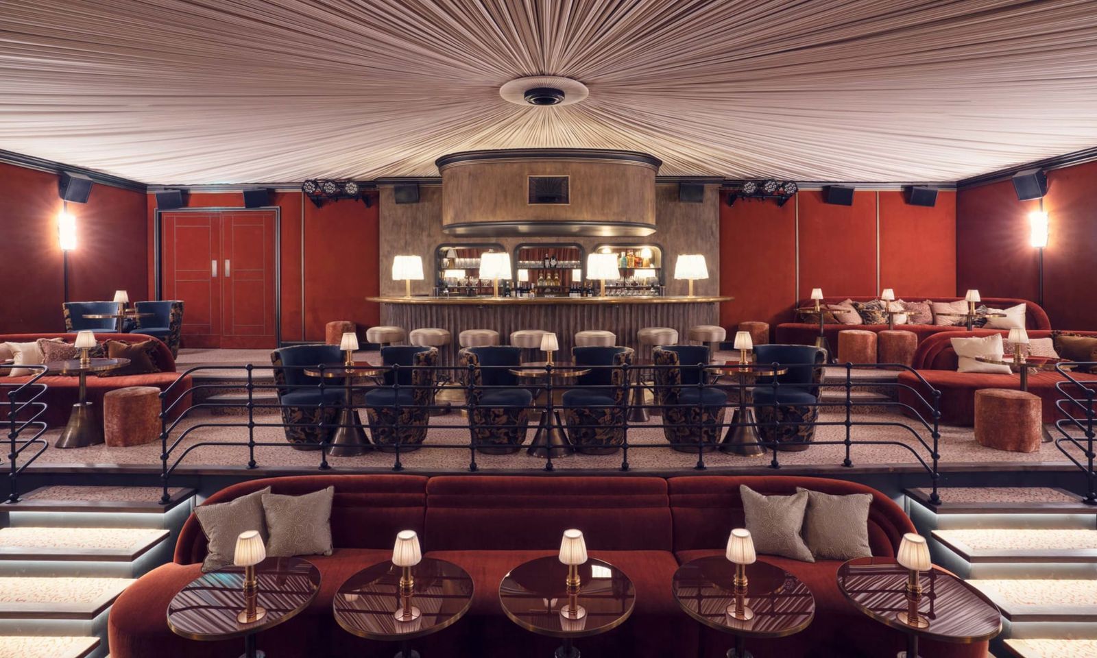 Image may contain Indoors Restaurant Architecture Building Furniture Lounge Lamp Interior Design and Couch