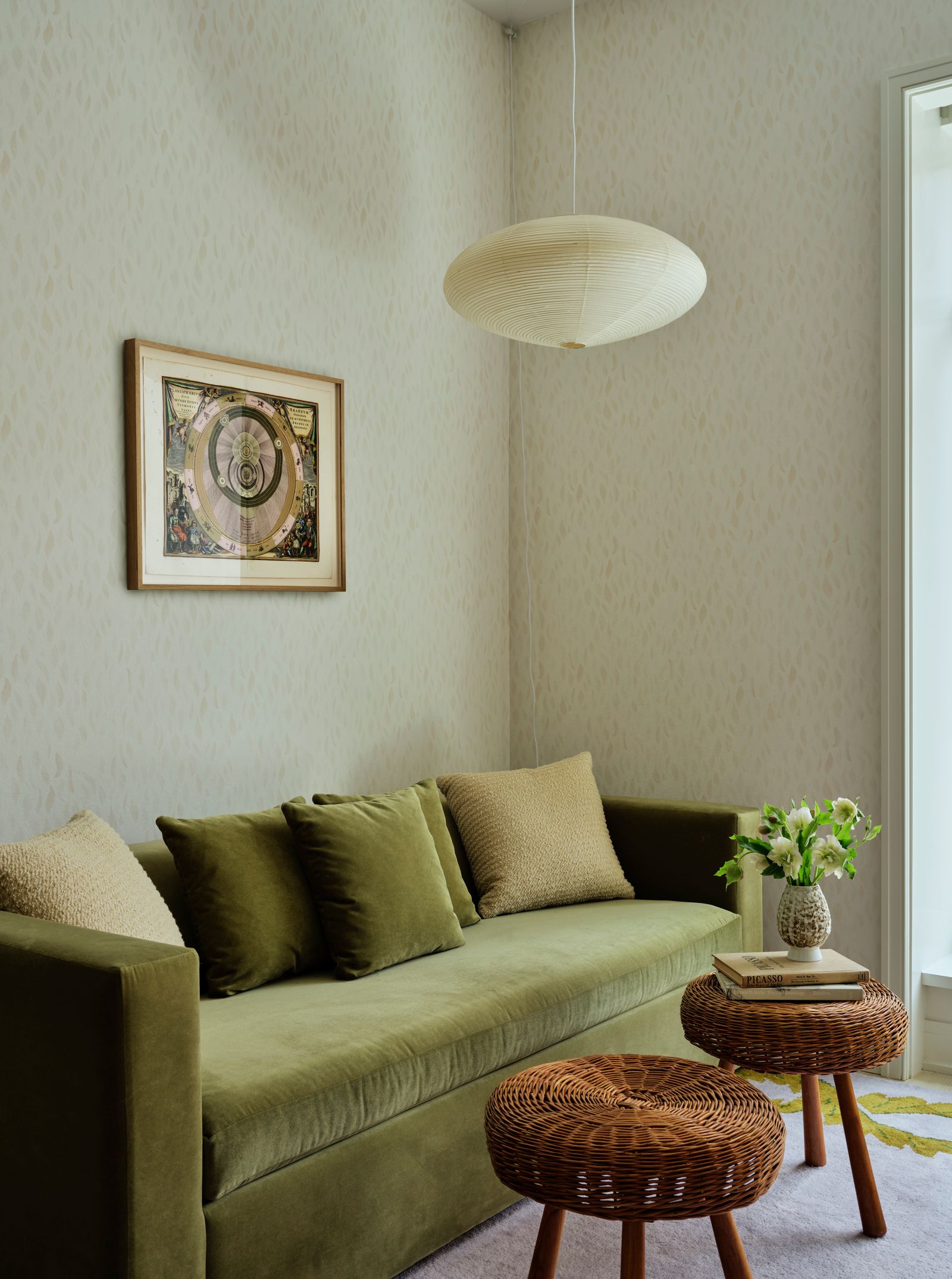 Image may contain Cushion Home Decor Architecture Building Furniture Indoors Living Room Room Couch and Lamp