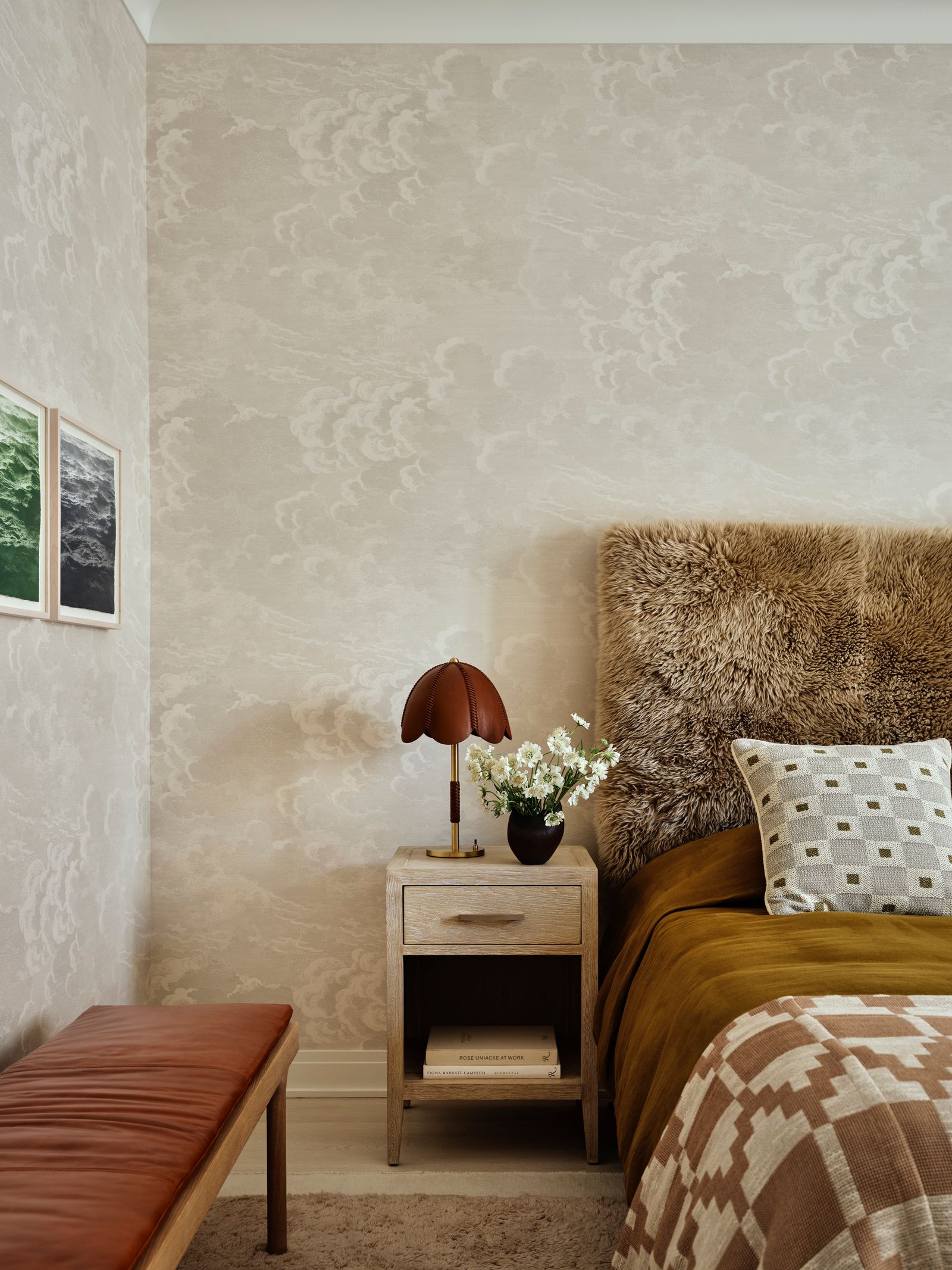Image may contain Cushion Home Decor Lamp Indoors Interior Design Pillow Furniture Bed Bedroom and Room