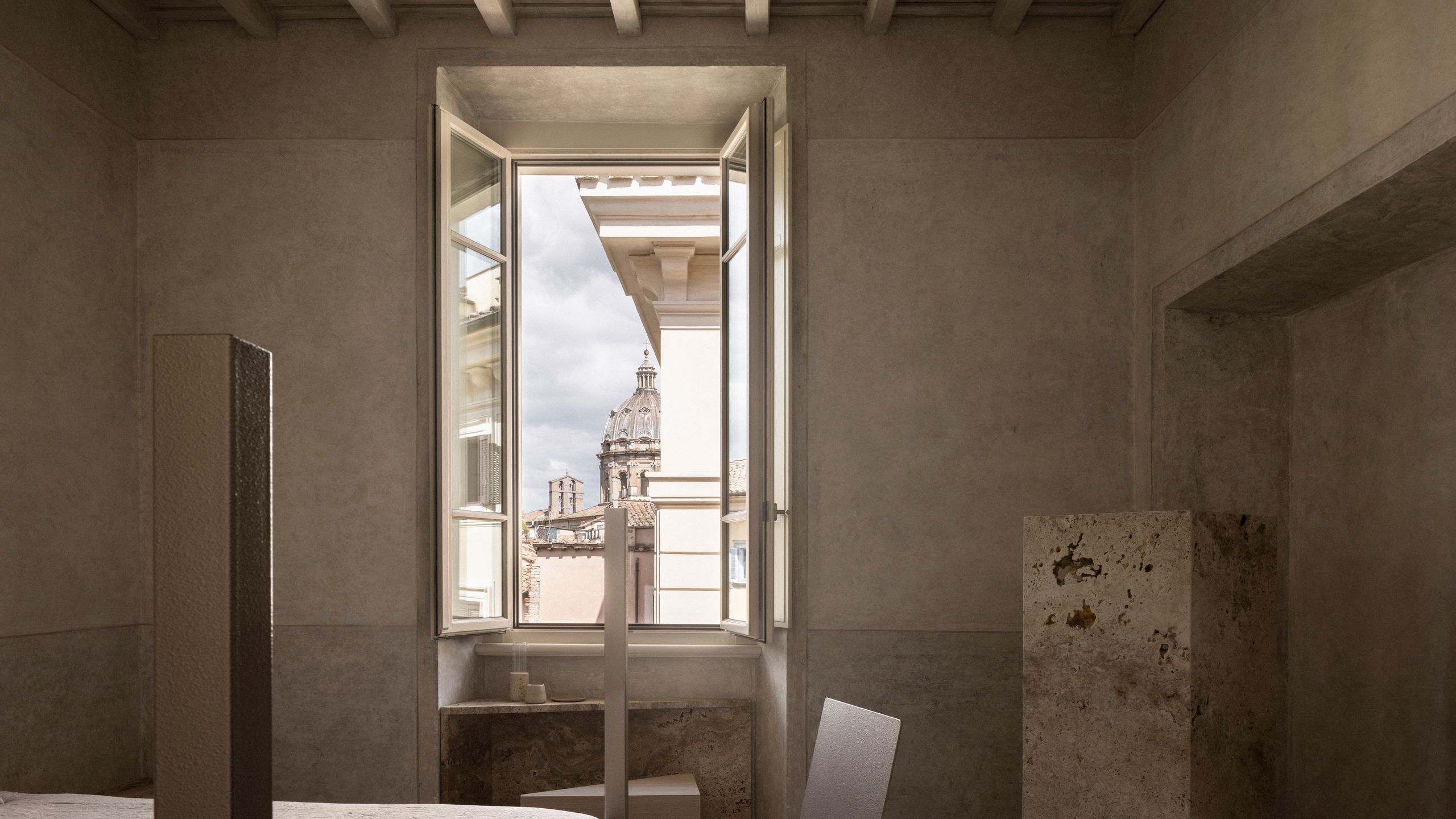 A respite from 21stcentury life Italian artisan Henry Timi has crafted NOMOS an intentional poetically minimal hotel in...