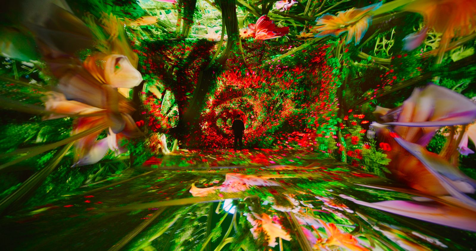 Image may contain Art Modern Art Plant Vegetation Painting Jungle Nature Outdoors Tree Person Land and Woodland
