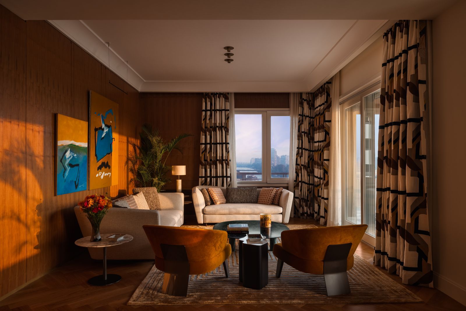 Living Room Ideas by AD100 Designers  This Artfully Layered Home in Cairo Overlooking the Nile Is a Modern Day Art Deco...