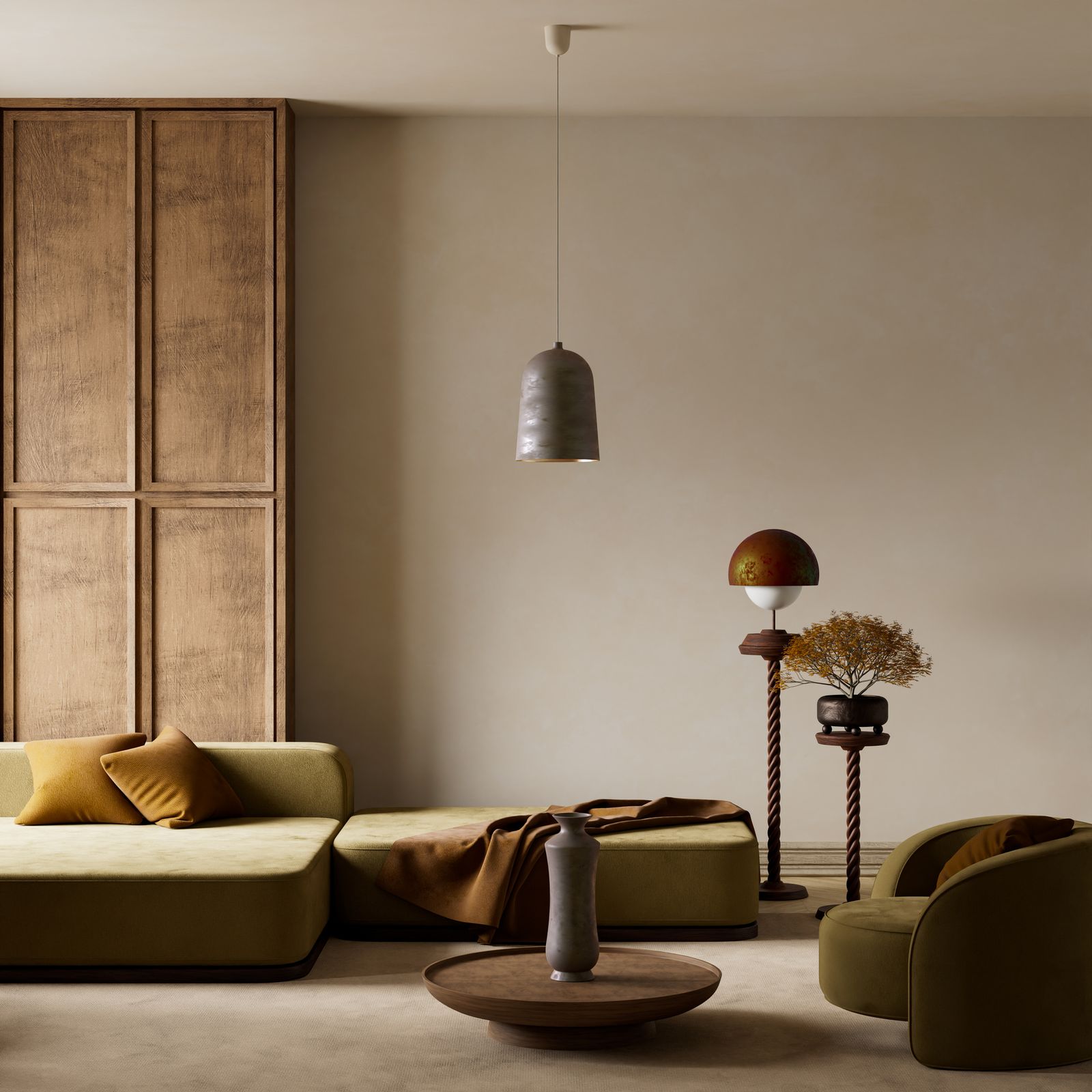 Image may contain Lamp Home Decor Chair Furniture Floor Lamp Architecture Building Indoors Living Room and Room