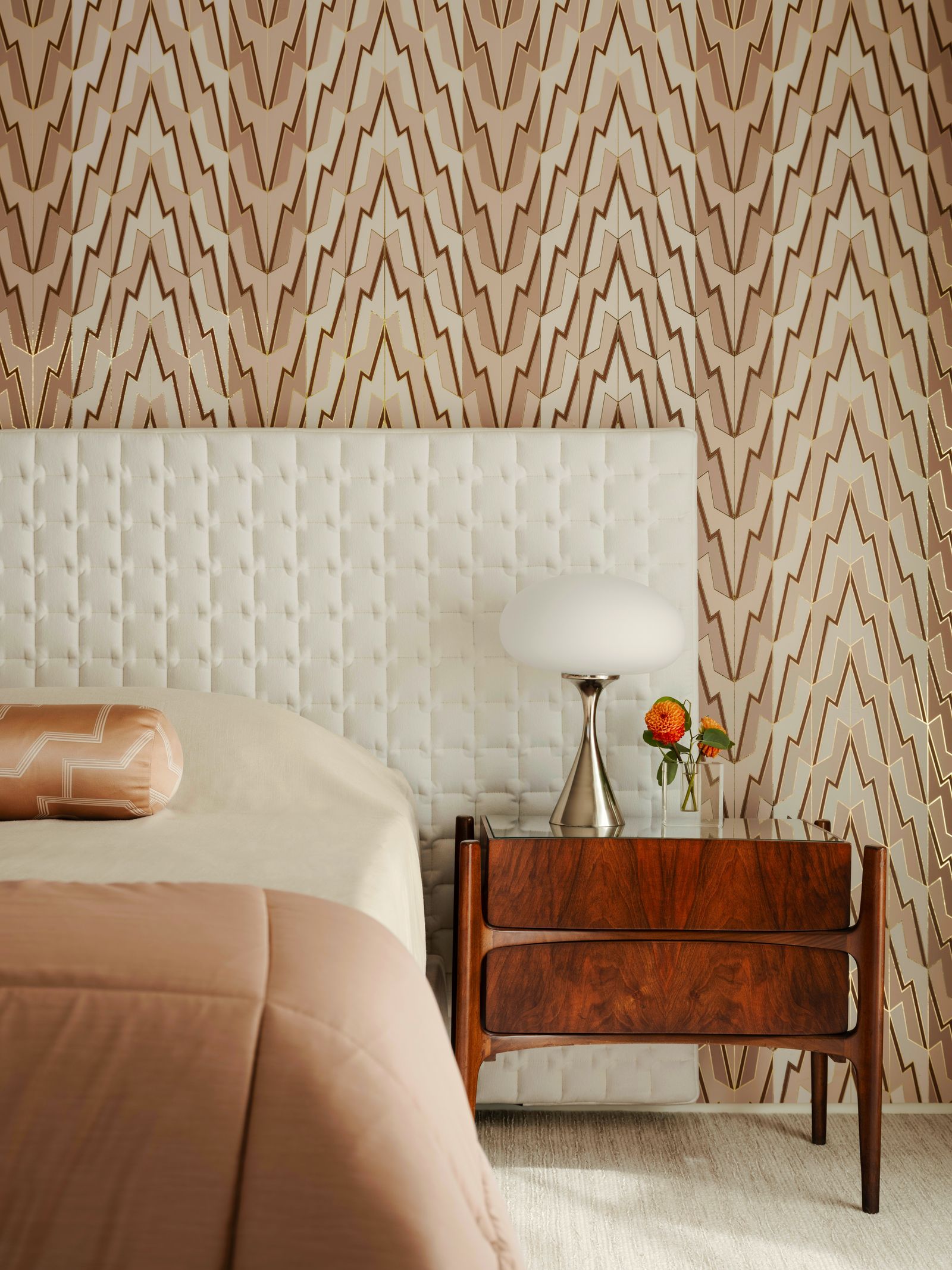 Image may contain Indoors Interior Design Wood Panels Cushion and Home Decor