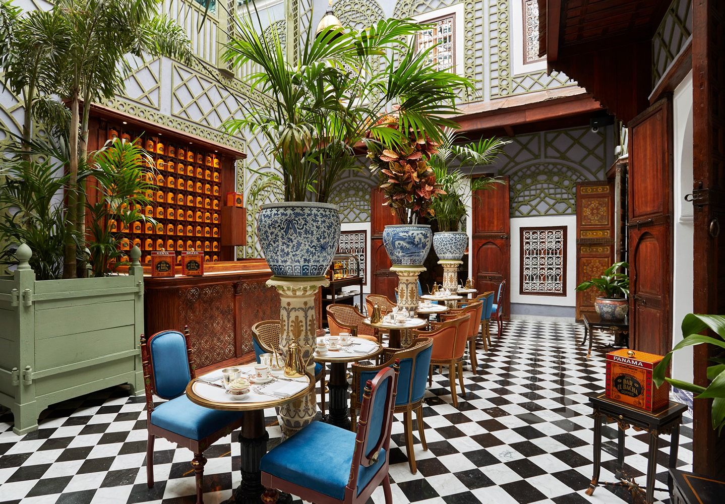 Most Beautiful Museum Cafes in the World Bacha Coffee Dar El Bacha Museum Marrakech