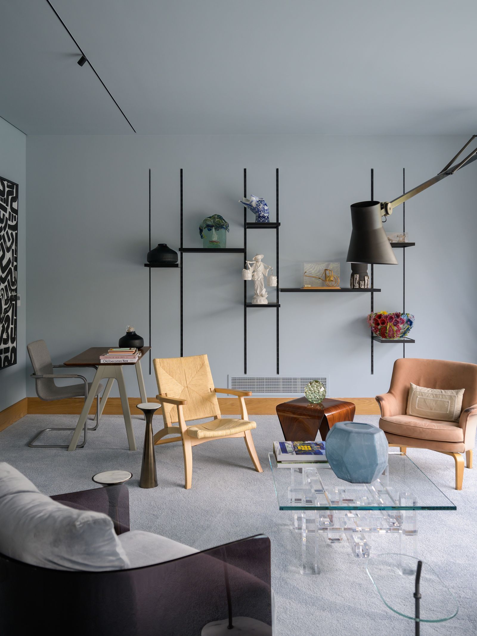 Image may contain Coffee Table Furniture Table Chair Home Decor Lamp Desk Architecture Building and Indoors