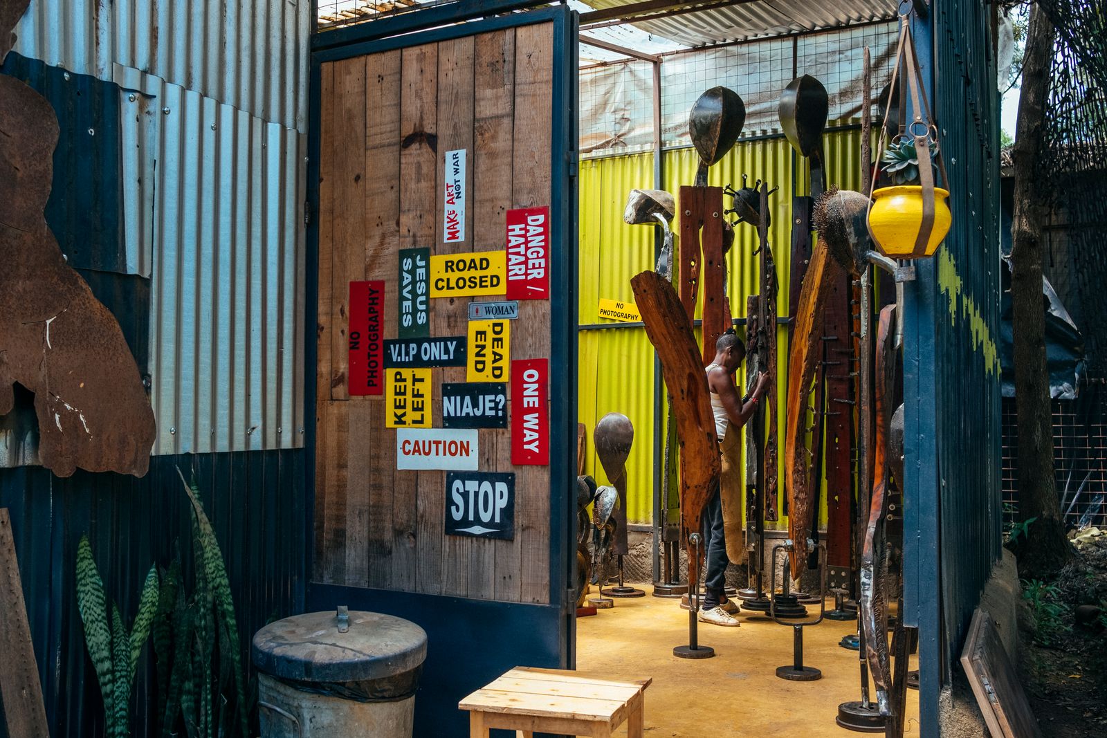 Image may contain Wood Adult Person Indoors Architecture Building and Factory
