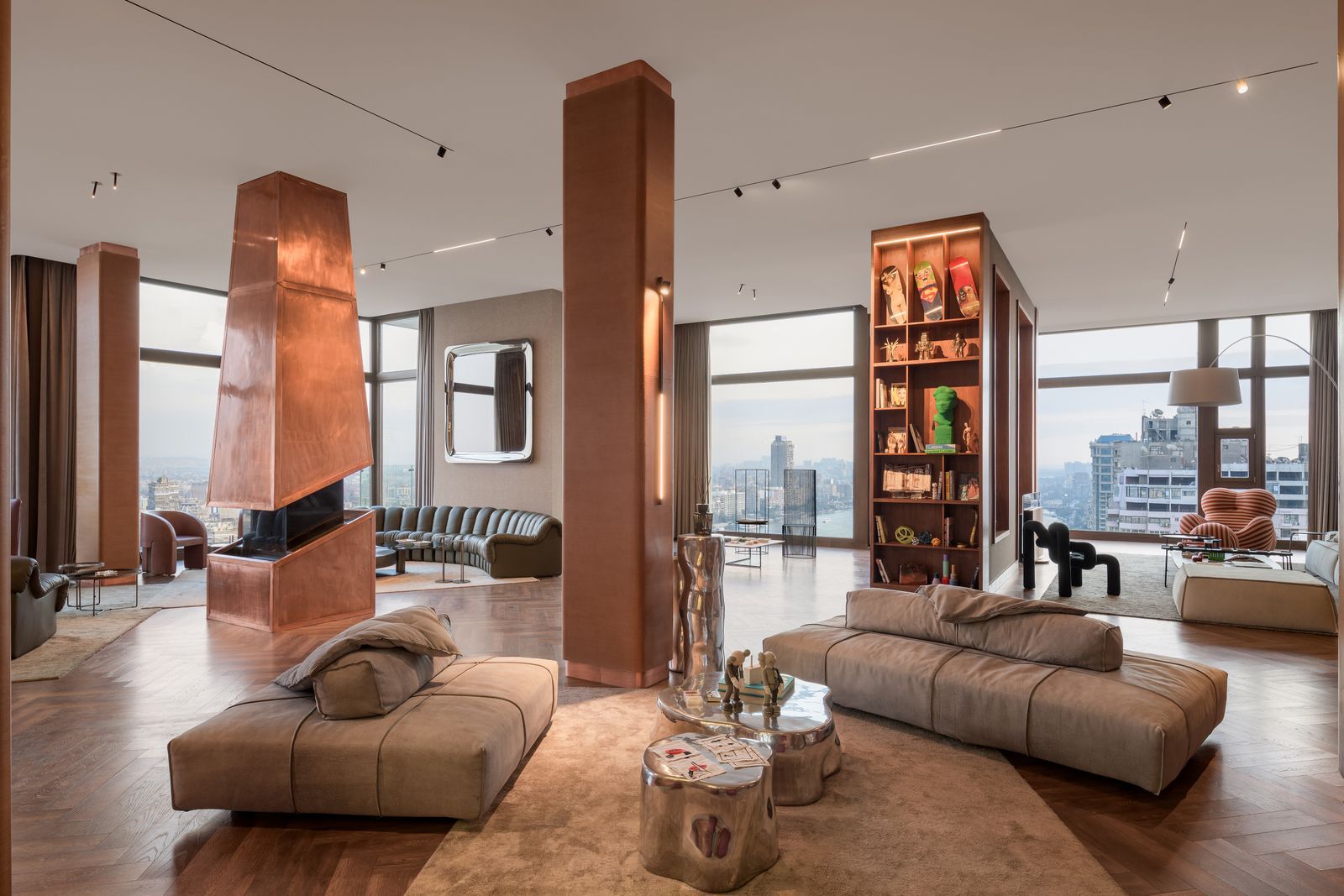 the most beautiful homes in Cairo  This Cairo Penthouse Overlooking the Giza Pyramids Was Inspired by the Colours of the...