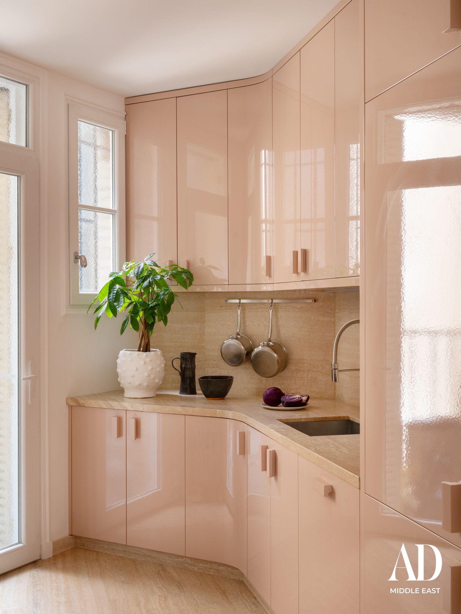 Image may contain Indoors Interior Design Plant Kitchen Sink and Sink Faucet