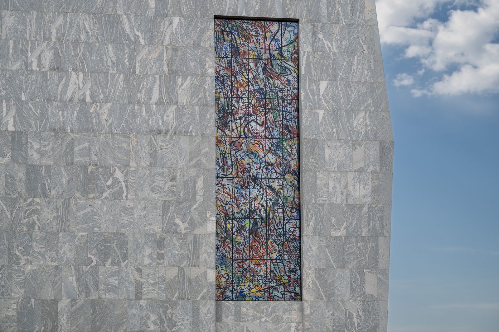Uprising of the Sun by Julie Mehretu at the Obama Presidential Center in Chicago IL on Thursday March 26 2026