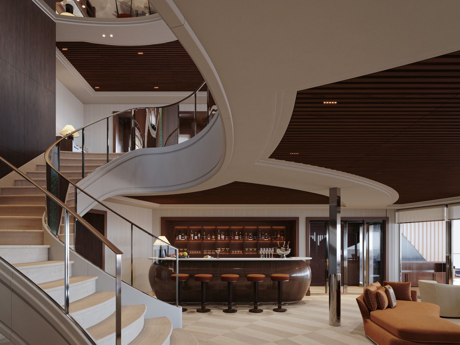 AD Takes a First Look Inside the Orient Express Corinthian, the World’s Largest Sailing Yacht