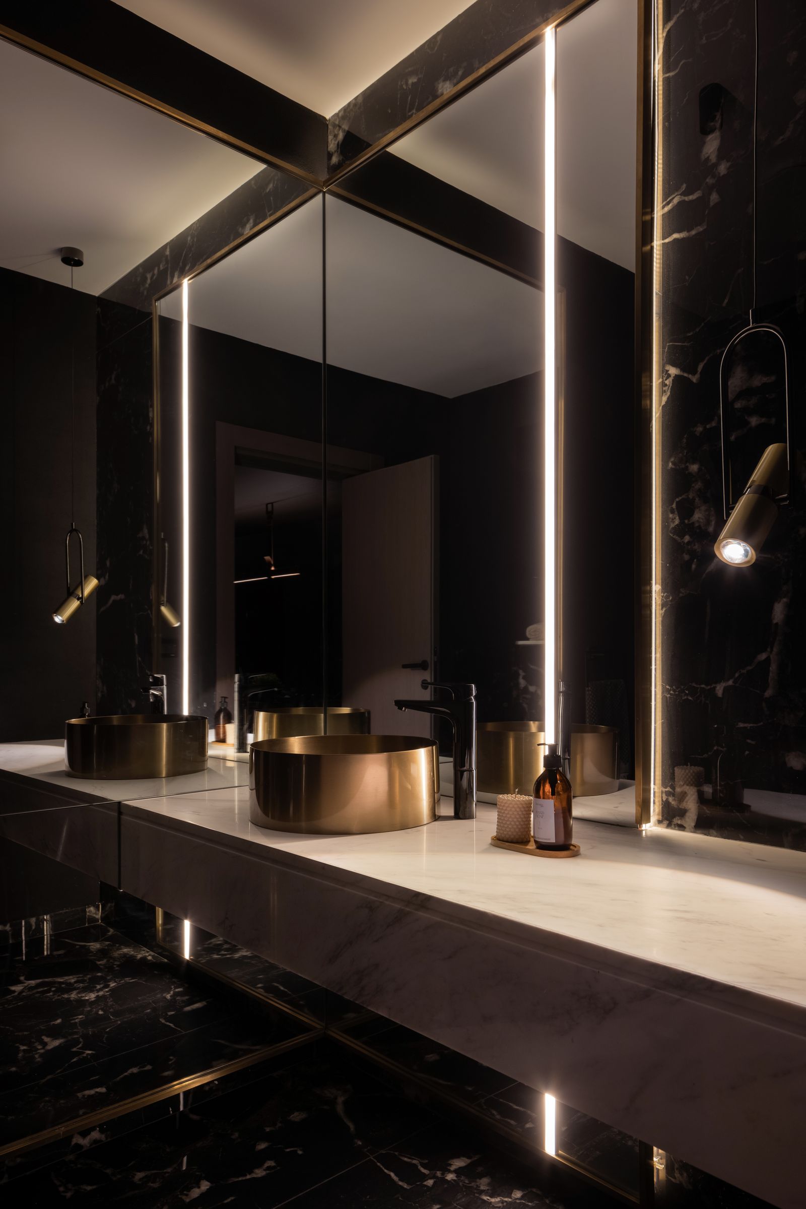 Moody Masculine Interiors Set the Scene at Egyptian Architect Fathy Ibrahims Contemporary Cairo Penthouse in new cairo...