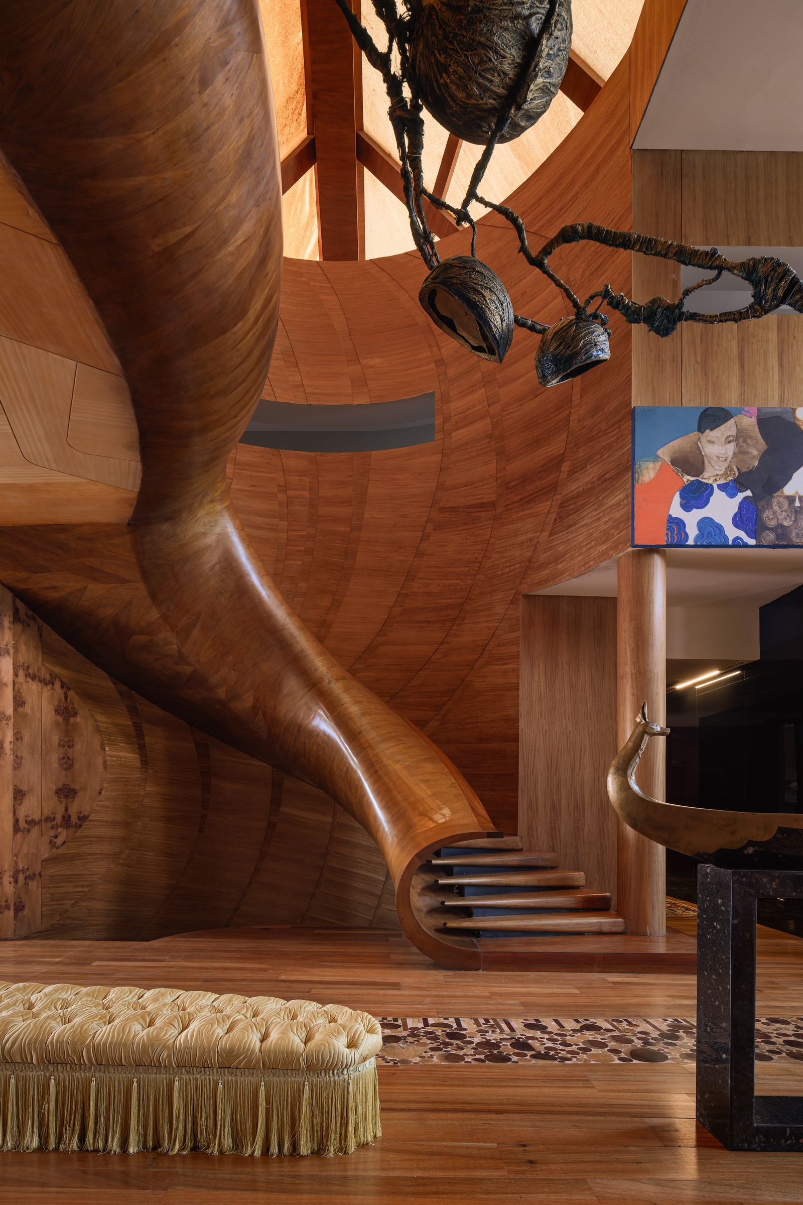 At This Cairo Mansion a Dramatic Staircase Holds Court Amidst a MuseumWorthy Collection of Art and Design. When it came...