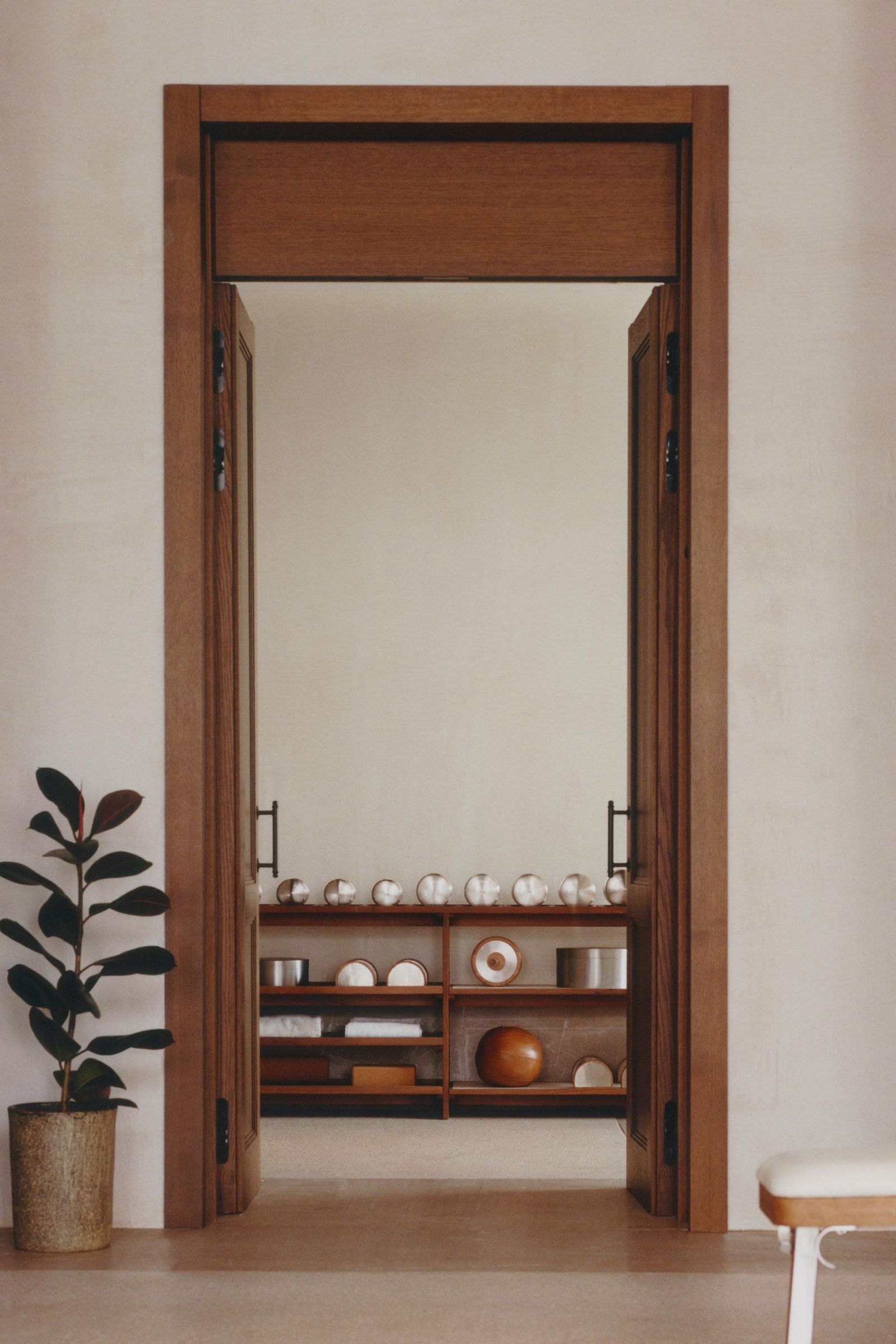 Image may contain Cabinet Furniture Door and Plant